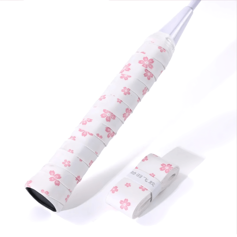 Sakura Design Non-Slip Racket Tennis Tape - SF3463 with floral print for enhanced grip and style on tennis or badminton rackets.